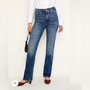 Good American Blue Straight Leg Jeans